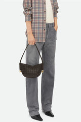 Azalea Weave Mini Shoulder Bag - Chocolate