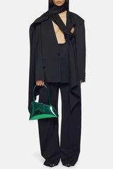 Lana Cutout  Asymmetric Blazer - Black