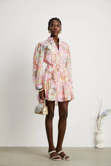 Honorine floral-print flared mini dress