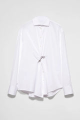 Gienny Floral Crystal Pin Shirt