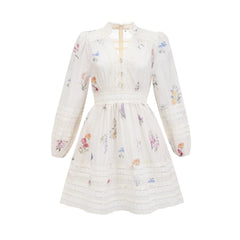 Justine floral-print mini dress