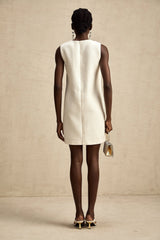 Béatrice tweed embroidered cut-out mini dress