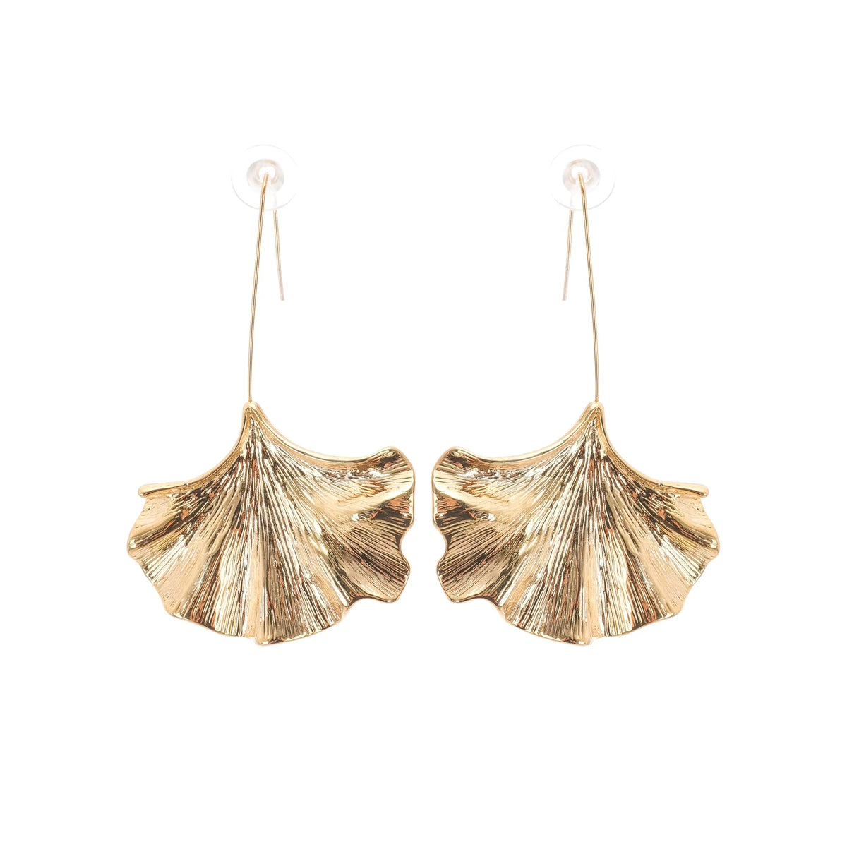Juliet gold ginkgo drop earrings