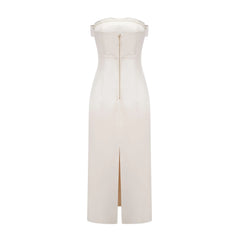 Lana bow-detail off-shoulder dress