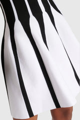 Kriaden Flared Halter Knit Mini Dress