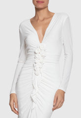 Manik Floral Ruched Maxi Dress