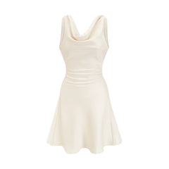 Beatrice cowl-effect flared mini dress