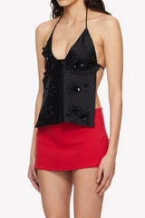 Briala Flower Backless Camisole