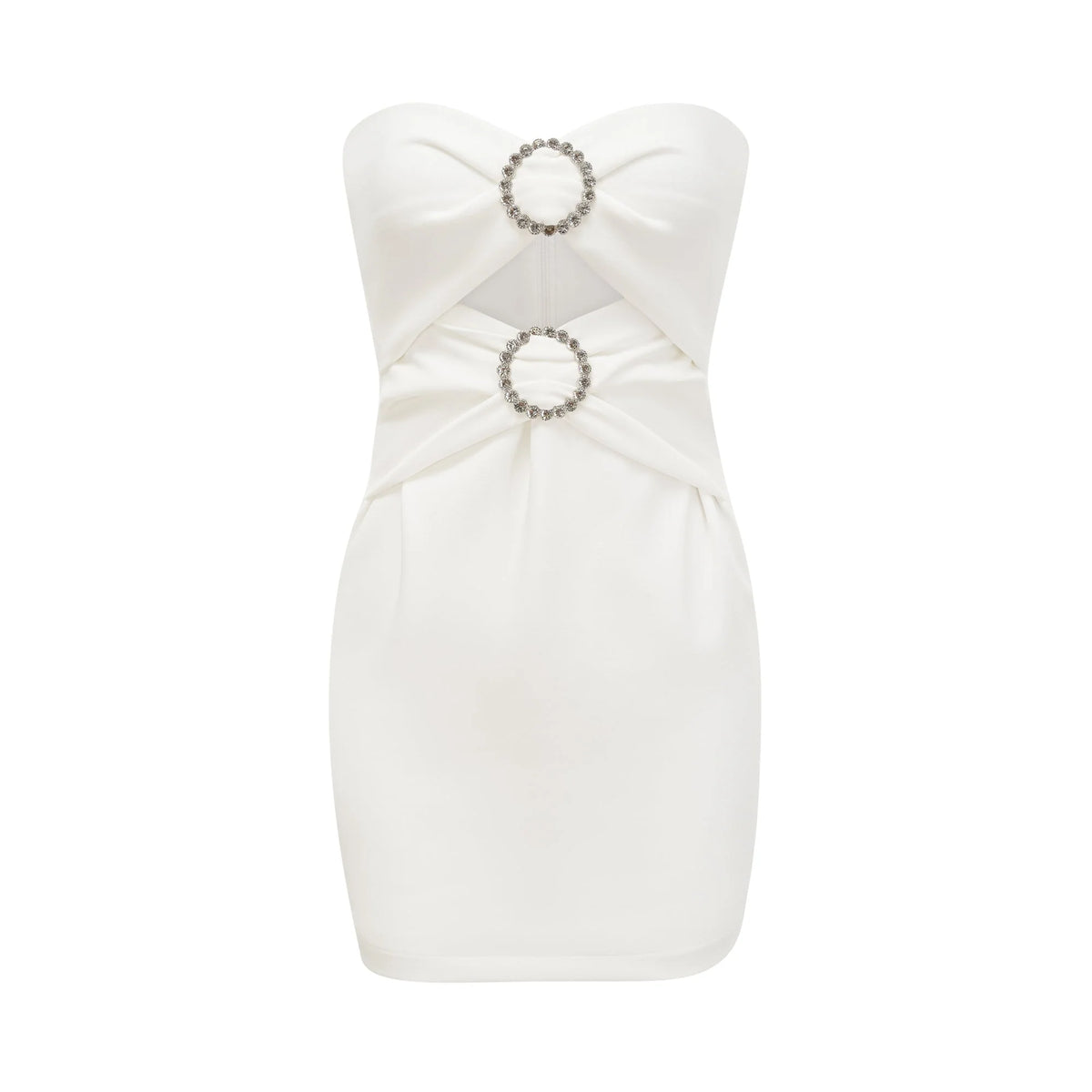 Melina bow-detail crystal mini dress