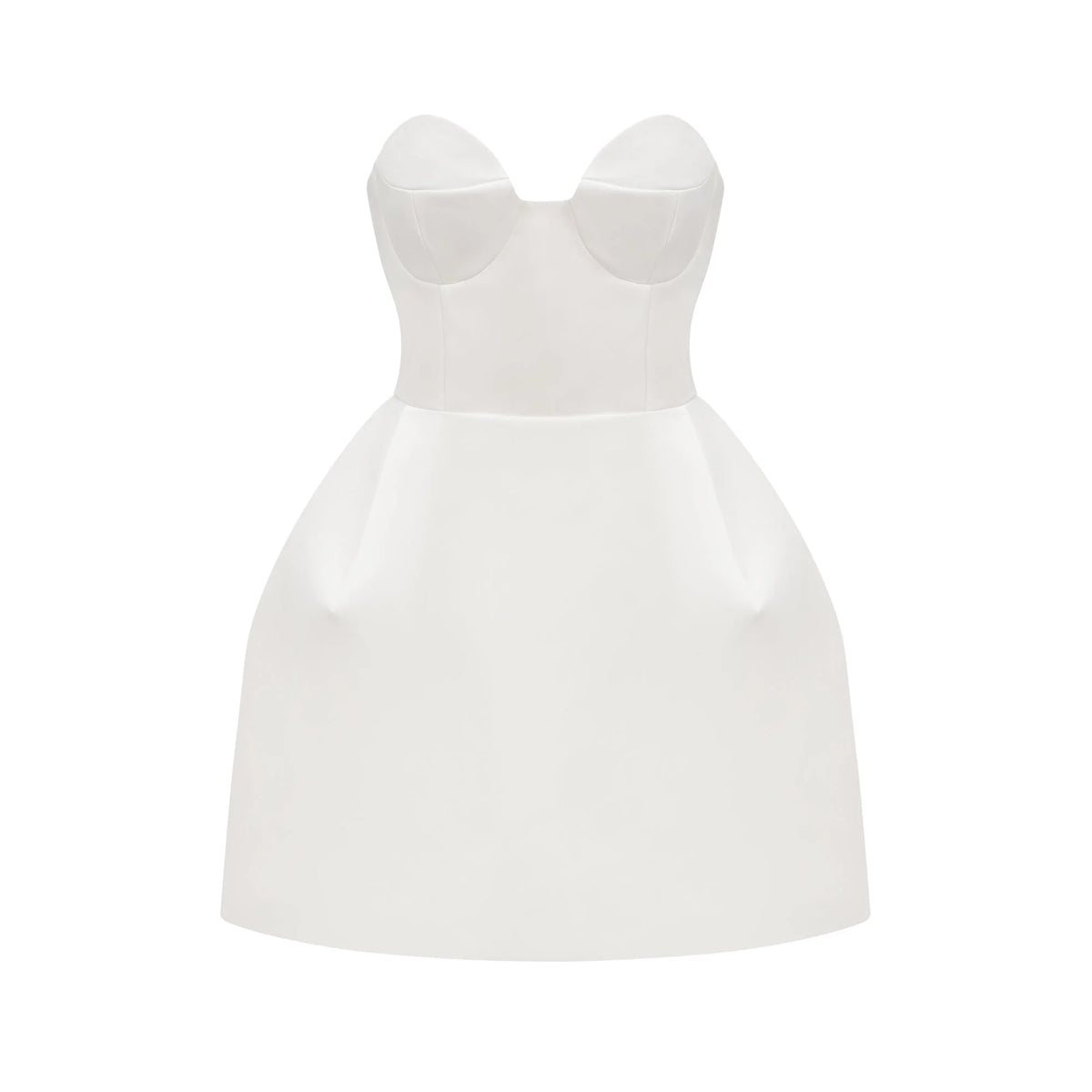 Laure white bustier off-shoulder mini dress