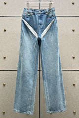 Annabelle Cutout Patchwork Jeans