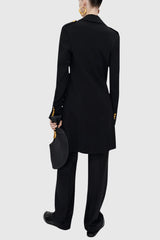 Baraia Asymmetric Gold-buttoned Embellished Coat