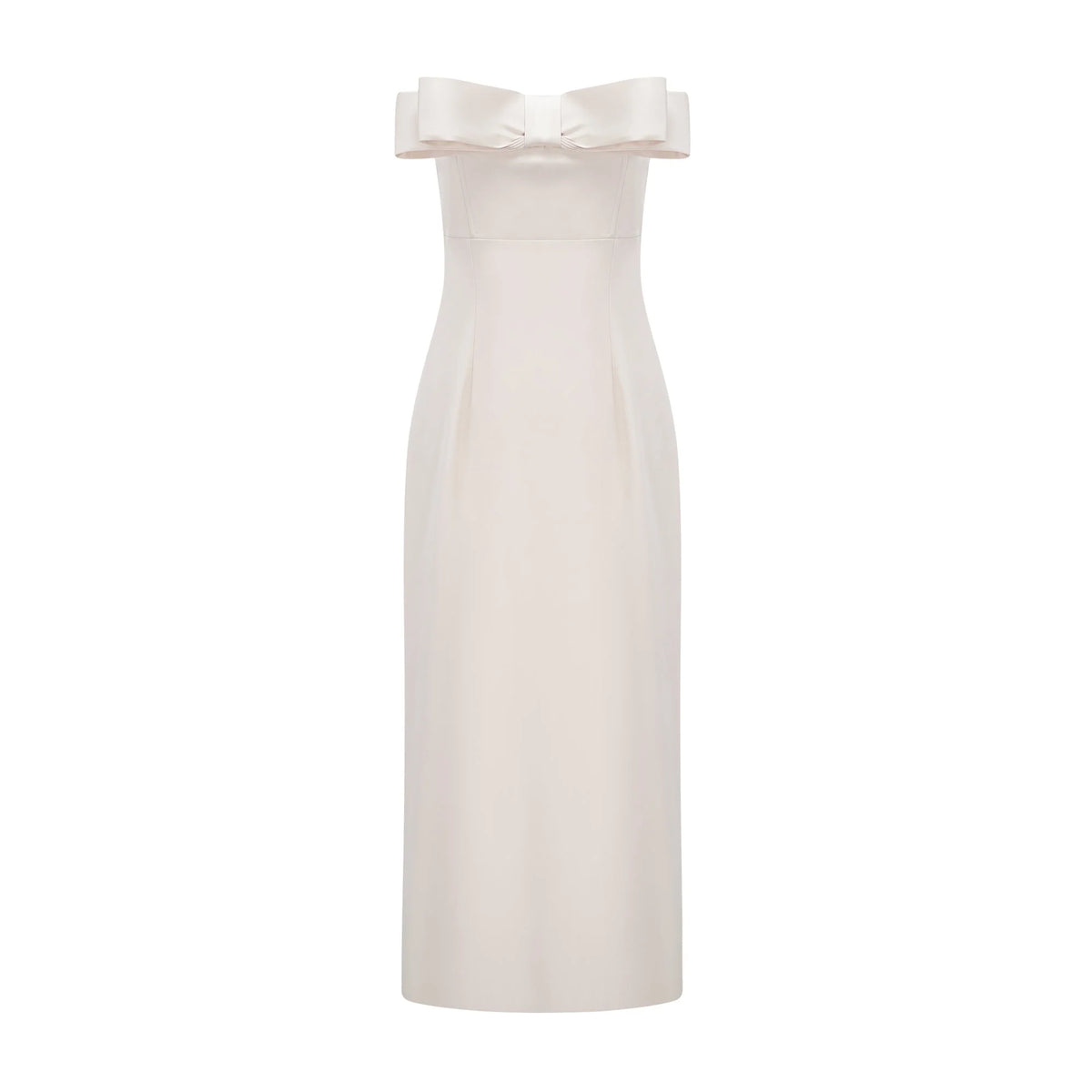Lana bow-detail off-shoulder dress
