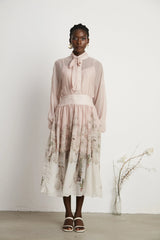 Georgie nature-print midi dress
