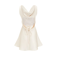 Beatrice cowl-effect flared mini dress