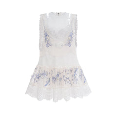 Dionne lace patch mini dress