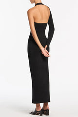 Gianna Asymmetric Sleeve Cutout Midi Bandage Dress