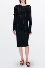 Hilaria Rose Handcrafted Knit Crochet Top