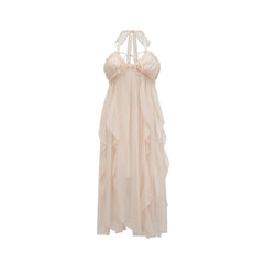 Axelle tulle pleated midi dress
