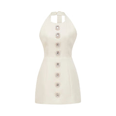Charlene embellished open-back mini dress