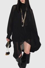 Carii Ruched Blouse - Black