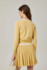 Clémence wool cardigan & skirt matching set