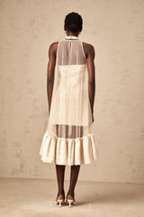 Josette tulle-panel sequined layered midi dress