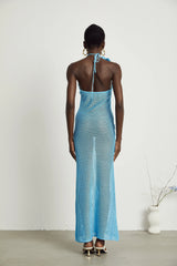 Diane crochet faux-flower embellished maxi dress
