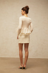 Blanche neutrals peplum knitted cardigan