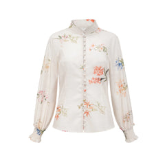 Céleste floral-print top & skirt matching set