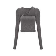 Leave the Door Open-scoop-neck spaghetti detail top