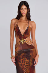 Vida Backless Maxi Dress Whiskey
