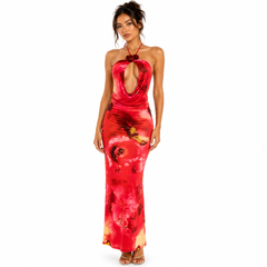 Olivi Crimson Lily Maxi Dress