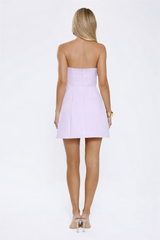 Rosette Strapless Mini Dress
