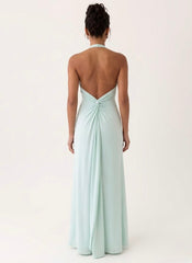 Samaria Halter Maxi Dress Blue