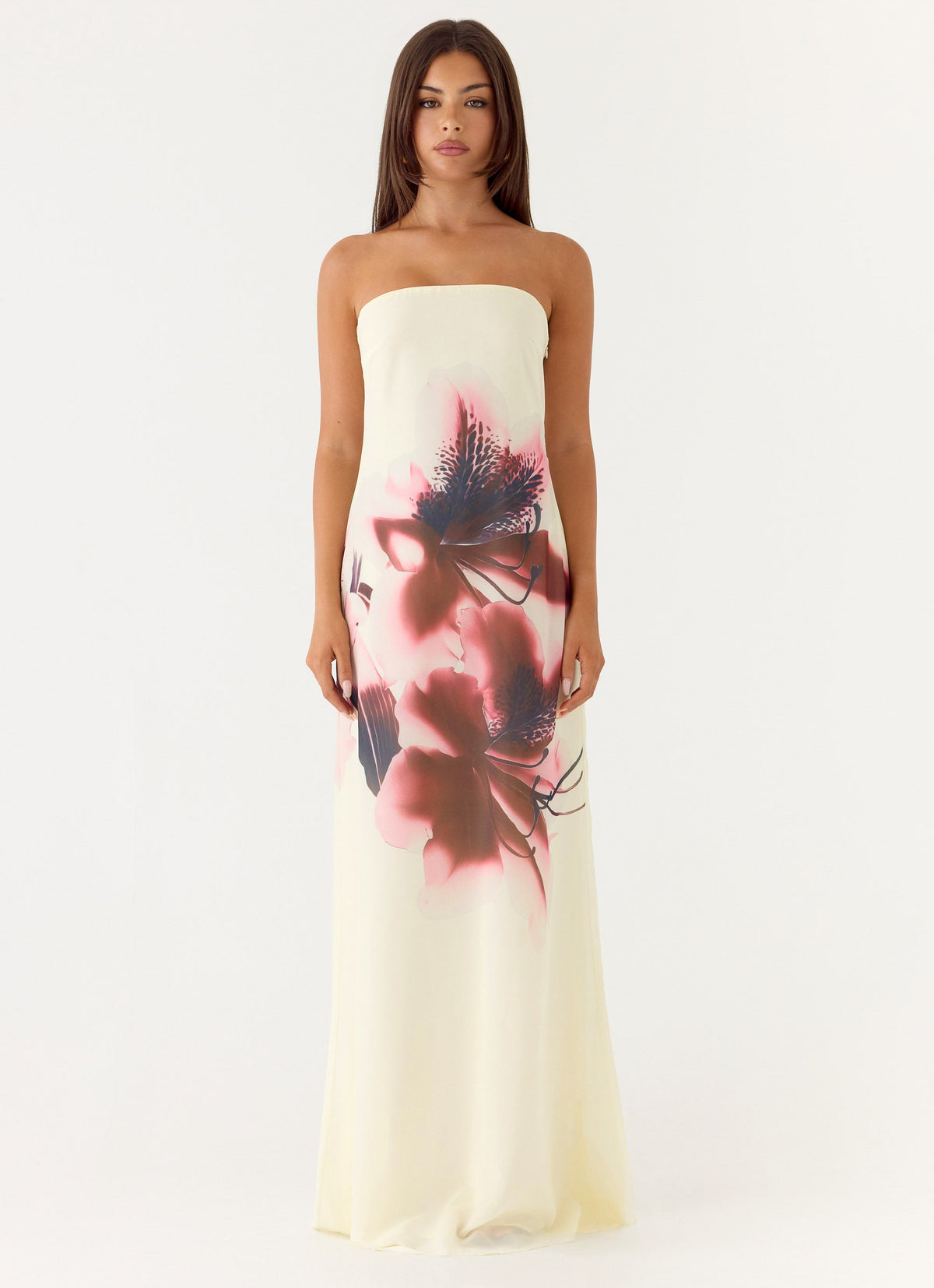Larietta Strapless Maxi Dress White