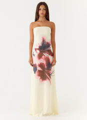 Larietta Strapless Maxi Dress White