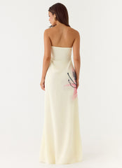 Larietta Strapless Maxi Dress White