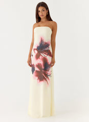 Larietta Strapless Maxi Dress White