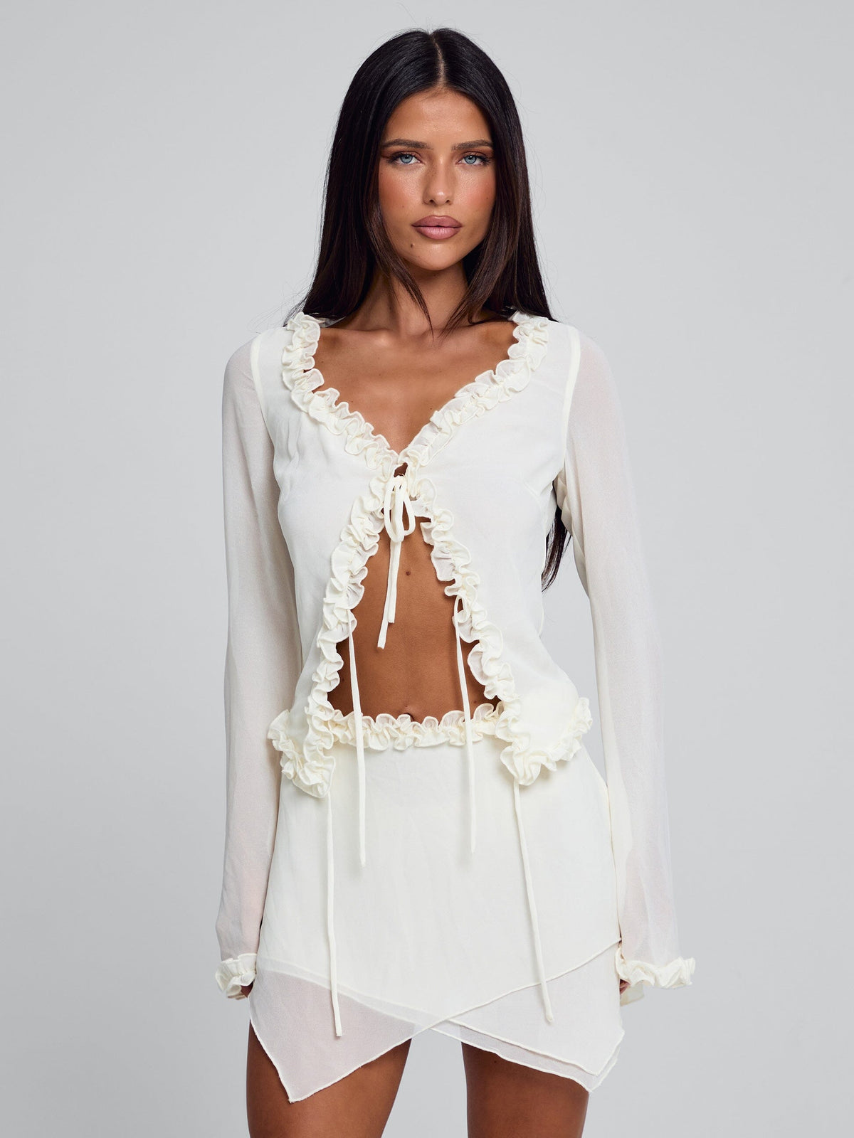 Mae Ruffle Tie Top