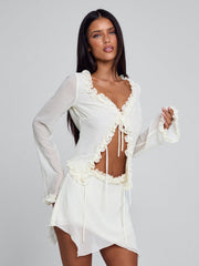 Mae Ruffle Tie Top