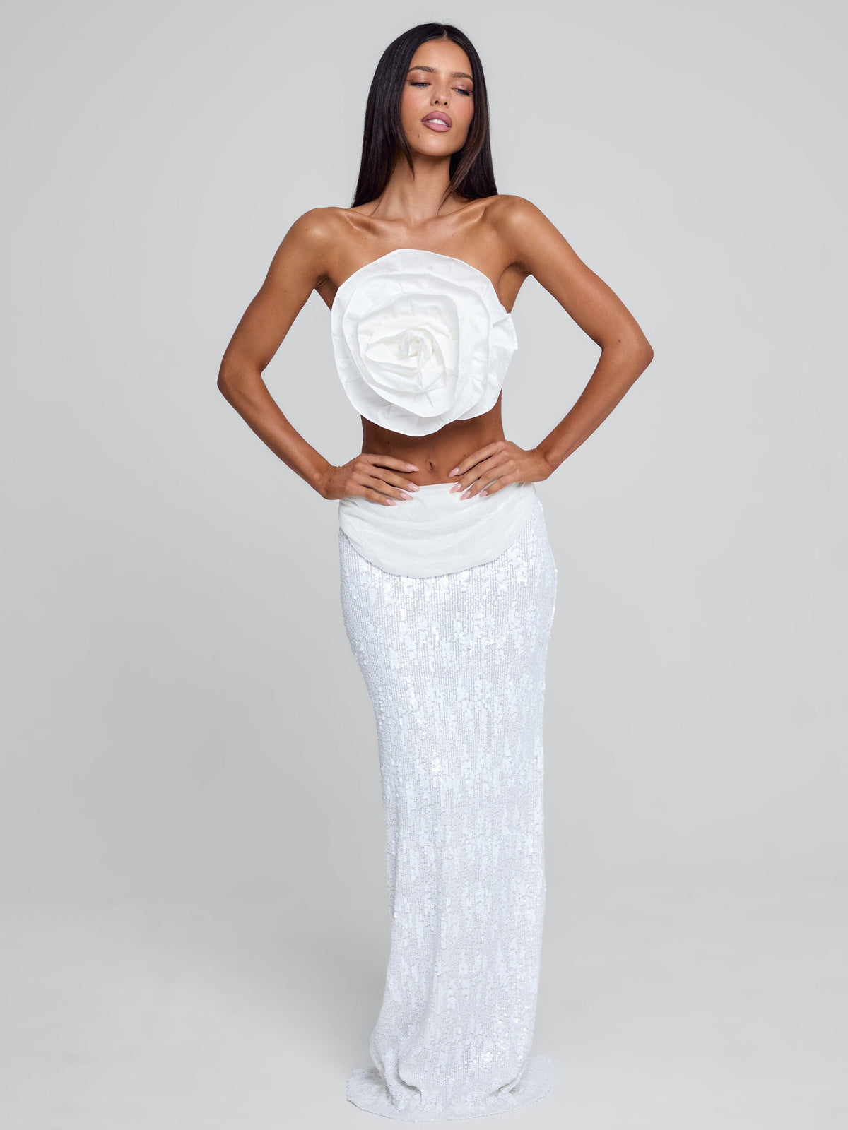 Niva White Maxi Skirt