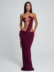 Raer Burgundy Maxi Dress