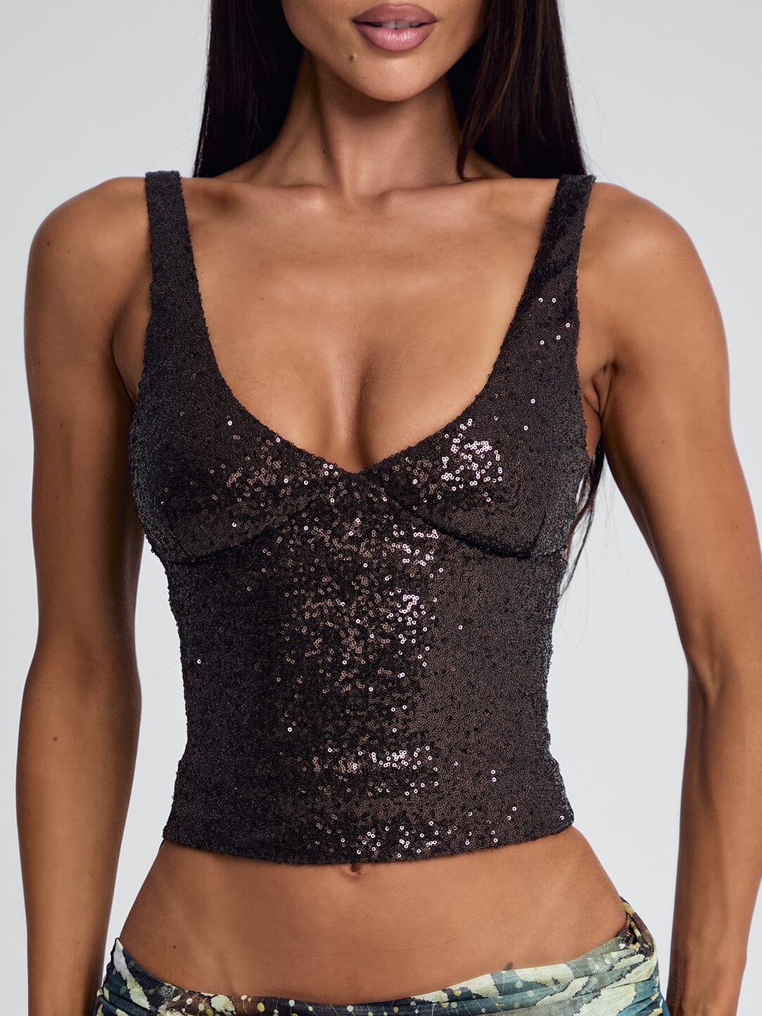 Roei Sequin Corset Top