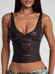 Roei Sequin Corset Top
