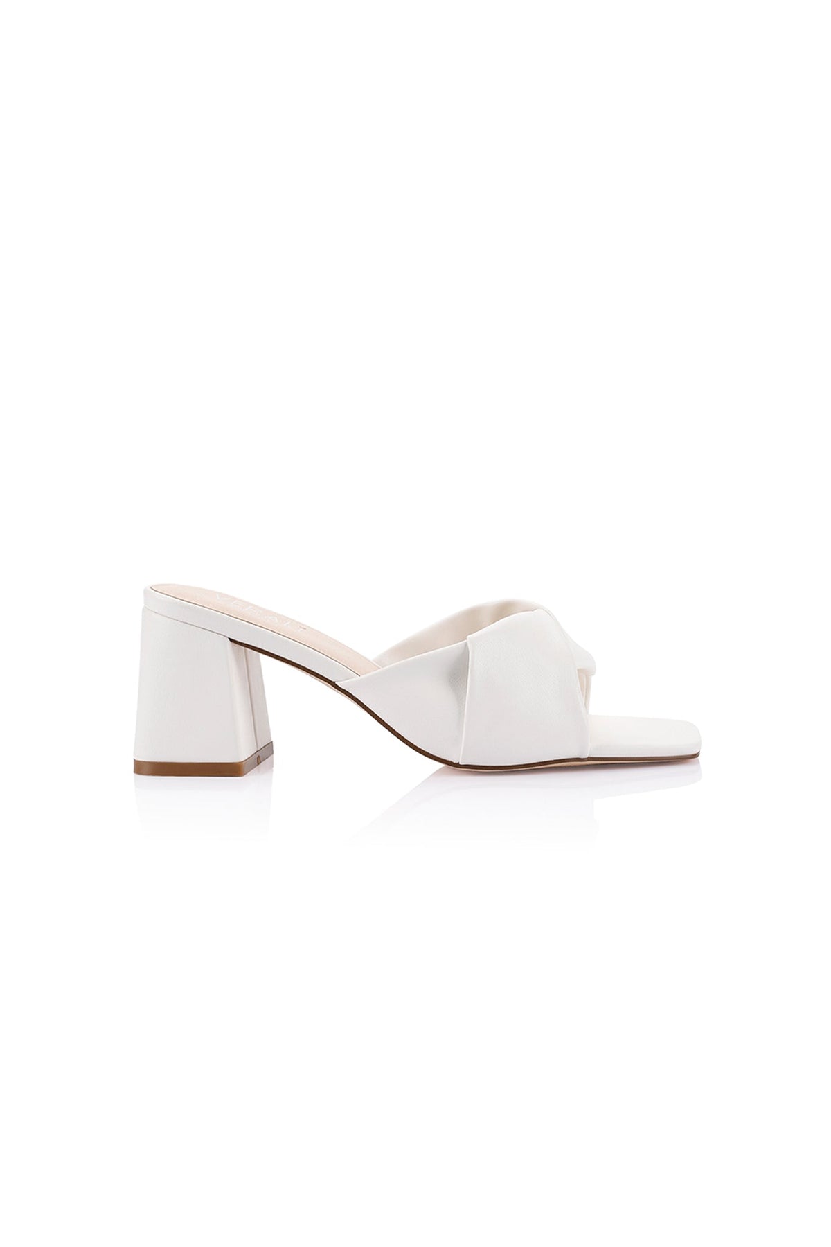 Stella Block Heel Mules Chalk