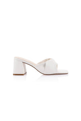 Stella Block Heel Mules Chalk