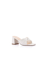 Stella Block Heel Mules Chalk