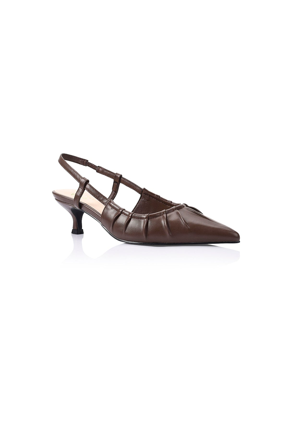 Lucius Slingback Kitten Heels Chocolate
