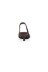 Lush Slingback Kitten Heels Chocolate